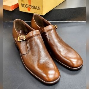 New Men's Leather Dress shoes Size 12 AA Bostonian Renald Slip on Buckle